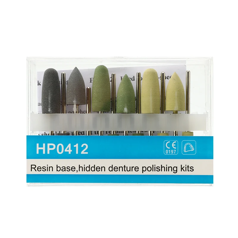 12PCS/kit Dental Polishing Bur Set Oral Hygiene Resin Base Hidden Denture Kits For Low-Speed Handpiece Teeth Whitening | Красота и