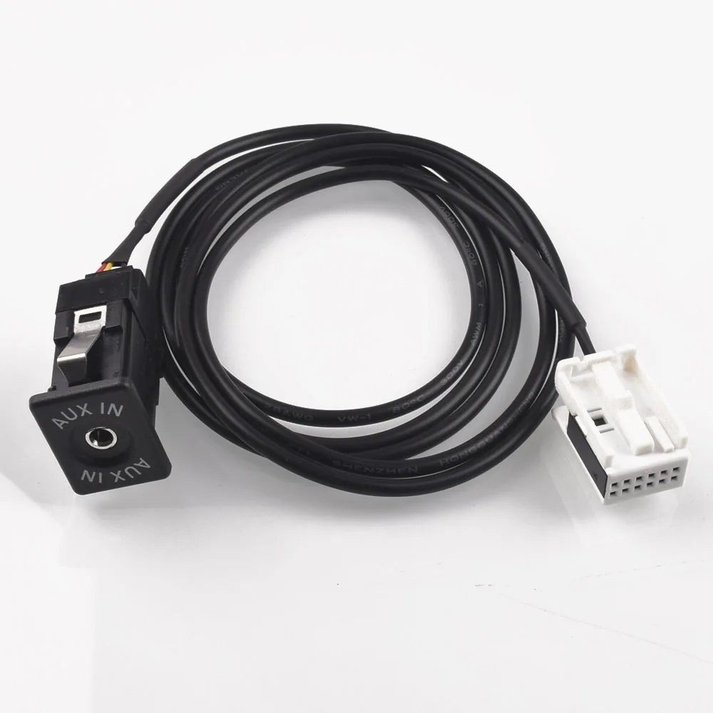 $53.86 12PIN Aux Audio Cable Socket Interface Adapter Cable For Peugeot 307 308 408 407 507 for Citroen RD4 C2 C4 C5