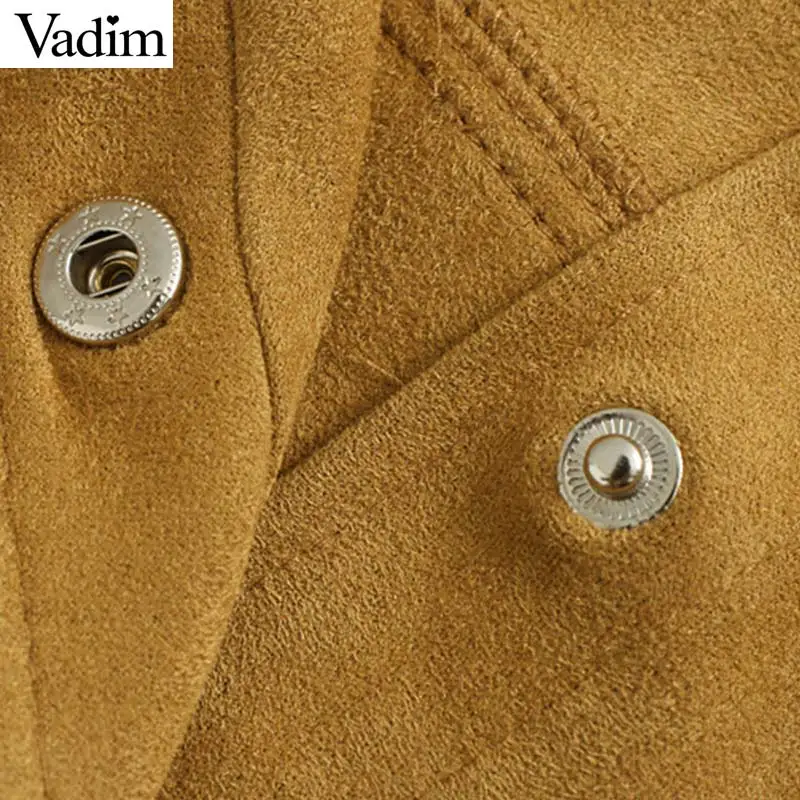 Женское элегантное платье vadim с кисточками замшевое пальто однобортный жакет