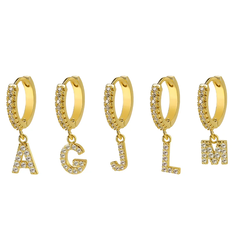 

1Pcs 26 English Alphabet Earrings Fashion Jewelry Piercing Earrings Jewelry for Women
