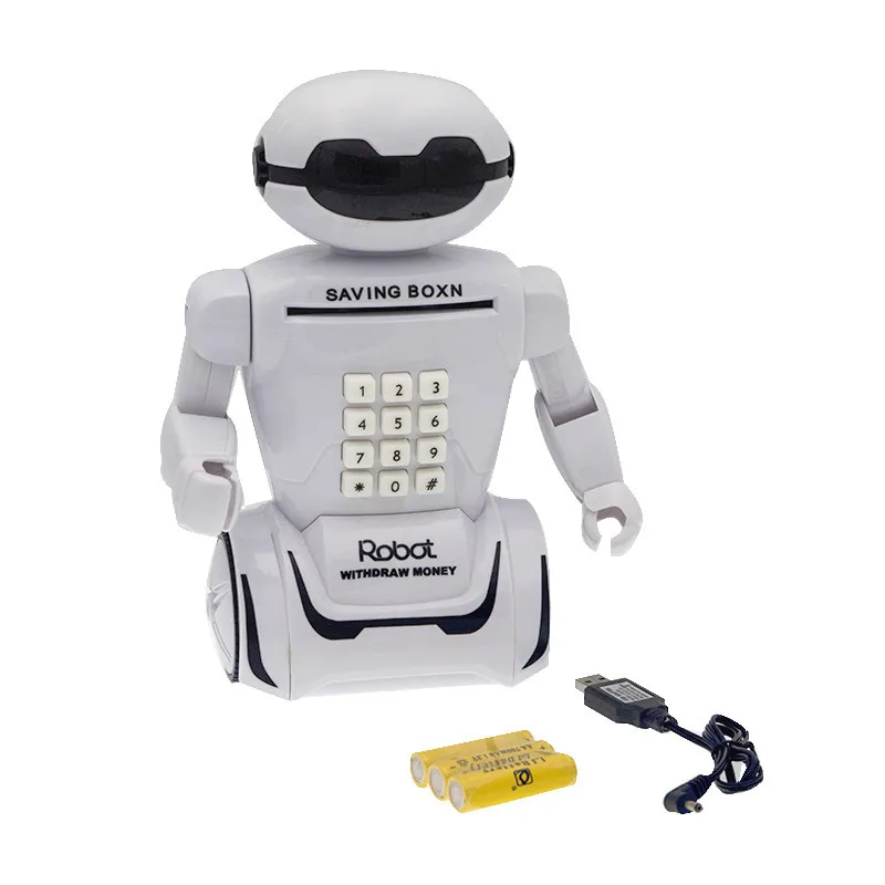 Креативный робот многофункциональная настольная лампа пароль Копилка украшение