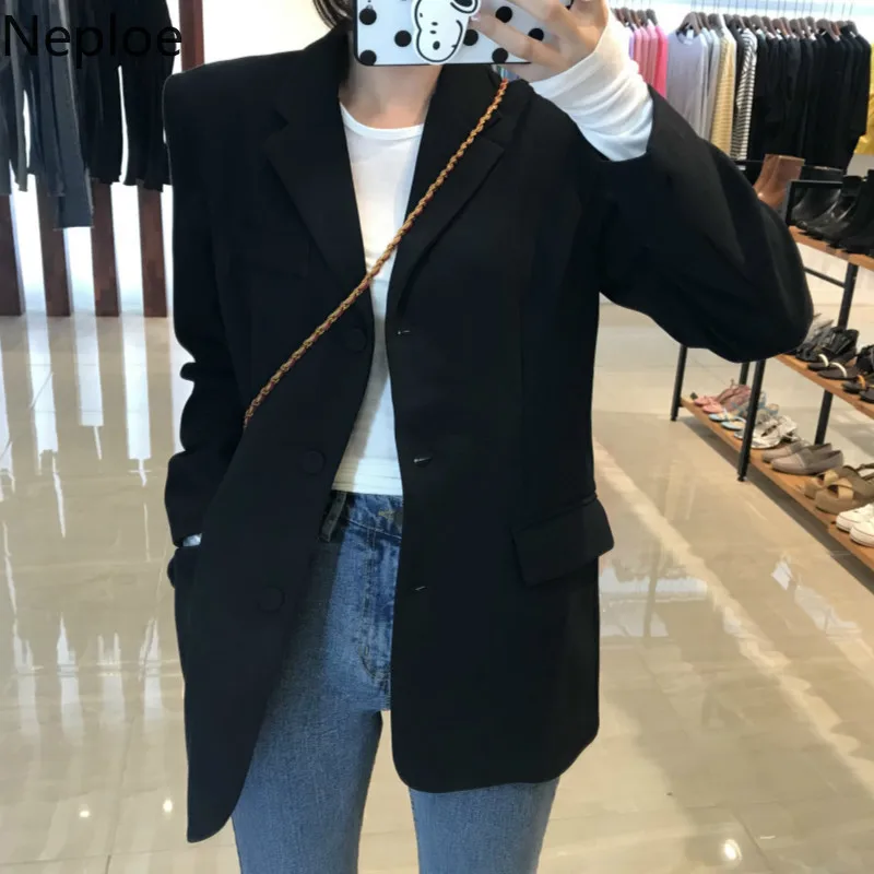 Neploe Корейский Новый Свободный Тонкий элегантный Блейзер Mujer офисный стиль тонкая