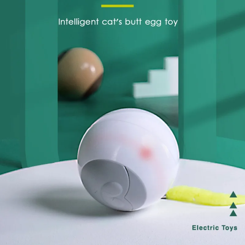 

New Cat Smart Toys Ball USB Electric Pet Toys Magic Roller Cat LED Flash Interactive Rolling Ball Automatic Rotating Toy For Cat