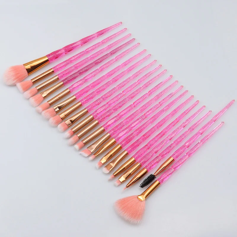 20pcs Pink SinSo 10/20 шт. кисти для макияжа Набор алмазной на нашем сайте! кисти для макияжа пудры тени для век Румяна Косметика Красота Кабуки Кисть для макияжа - Handle Color: 20pcs Pink