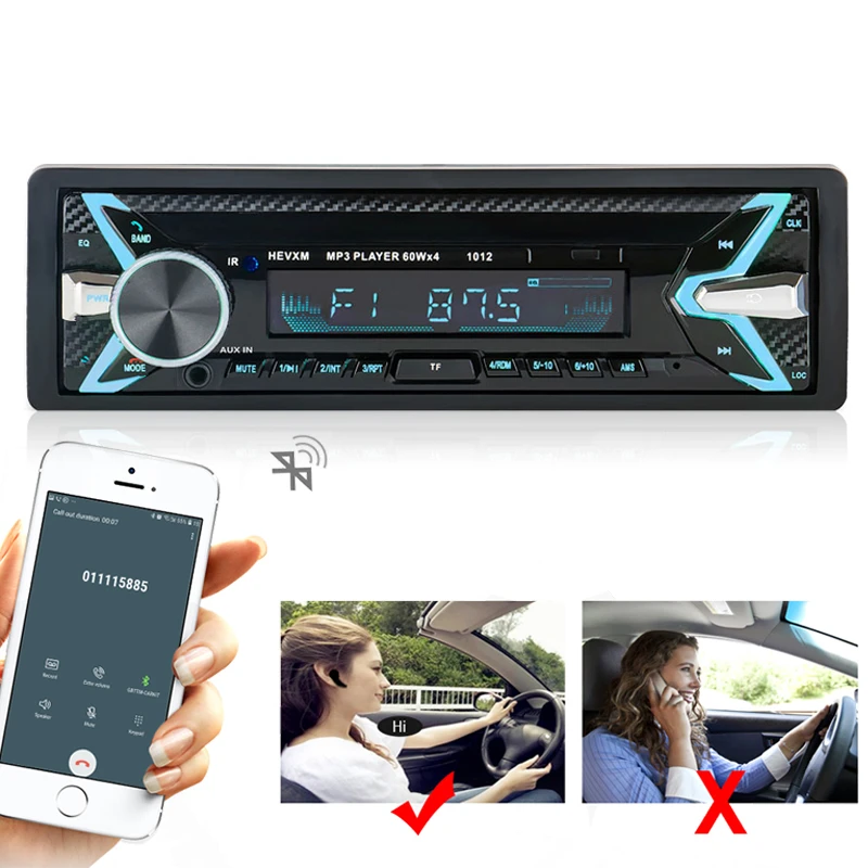 Авторадио 1 din автомобильное радио mp3 стерео bluetooth Авто аудио рекордер usb sd aux вход