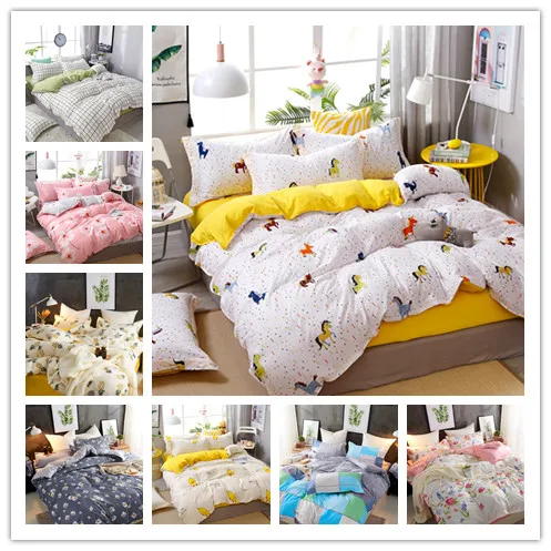 Белый маленький Зебра и цвет Spread печать постельных принадлежностей Горячая