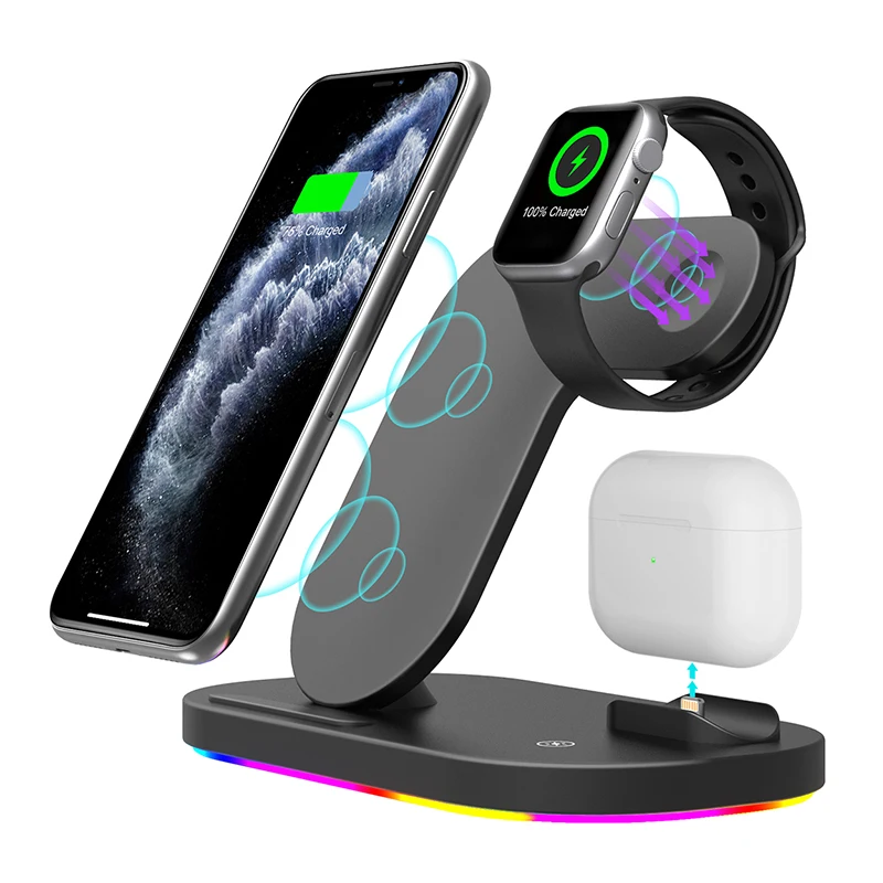 

Беспроводное зарядное устройство 3 в 1, 15 Вт, для быстрой зарядки iWatch