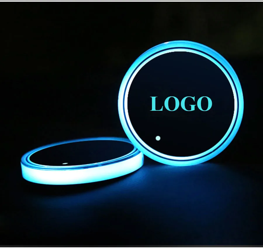 2 шт./компл. светодиодный автомобильный подстаканник коврик для KIA MOTORS