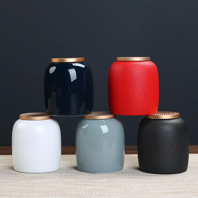 Керамическая фотоемкость с маленькими цифрами герметичная Золотая для хранения