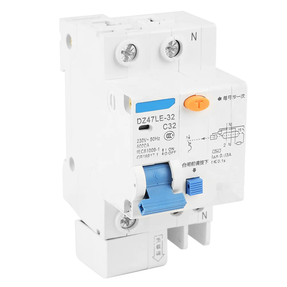 DZ47LE 32 1P + N C32 RCCB автоматический выключатель остаточного тока 30mA 230V высокого