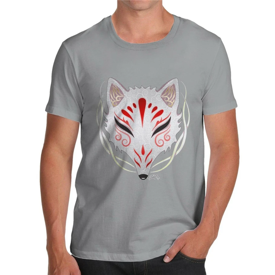 Twisted Envy Men'S Kitsune племенная маска Футболка модная уличная футболка рубашка |