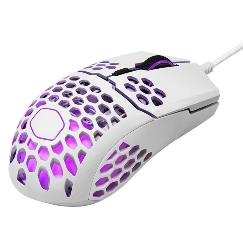 

MM711 Honeycomb Shell Gaming Mouse 16000 DPI Pixart PMW 3389 Optical Sensor Colorful RGB Backlit Wired Mice