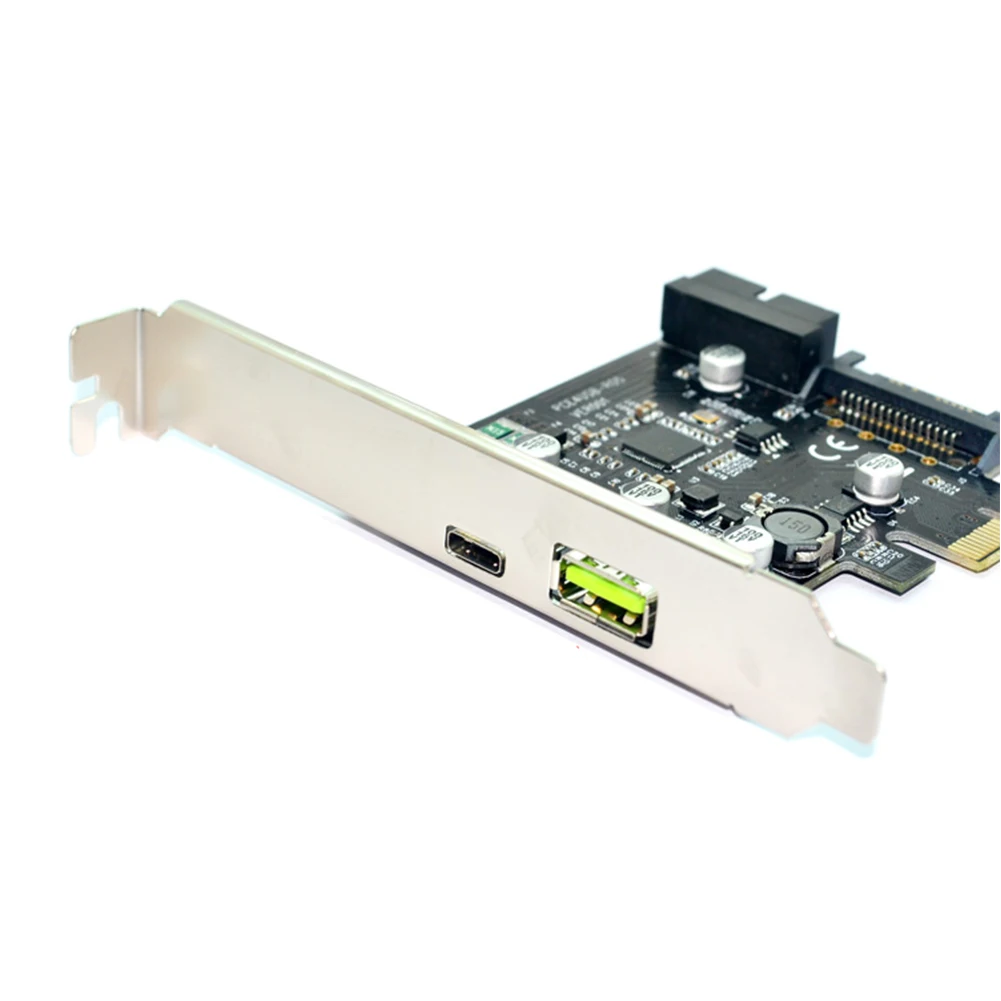 19PIN аксессуары PCI-E к USB3.1 добавить на быстрой зарядке Тип C карты расширения 5 Гбит/с