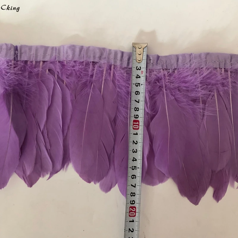 Цена 10 ярдов светло-фиолетовая окрашенная Высококачественная отделка из