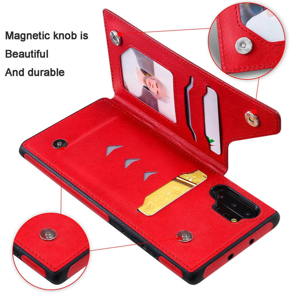 For Samsung Galaxy Note10+ 5G S10 S9 S8 Plus Case Leather Flip Wallet Card Cover S10E Note 10 9 8 Fundas | Мобильные телефоны и