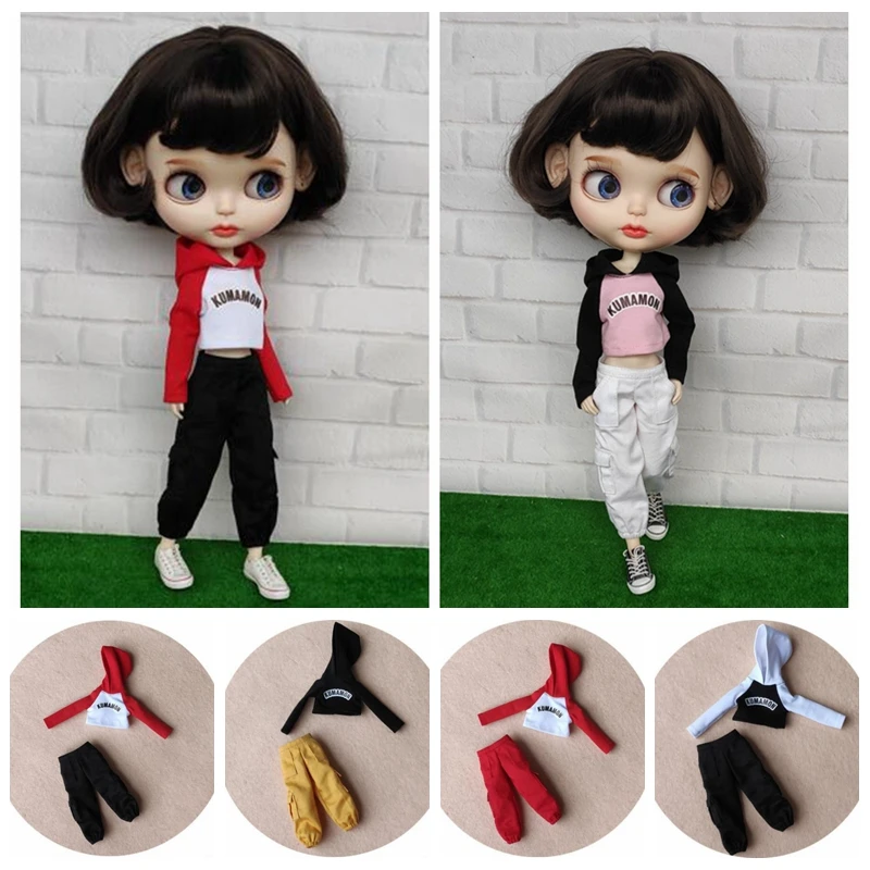 Новинка Одежда для кукол Blyh толстовка с длинным рукавом шапка или комбинезон