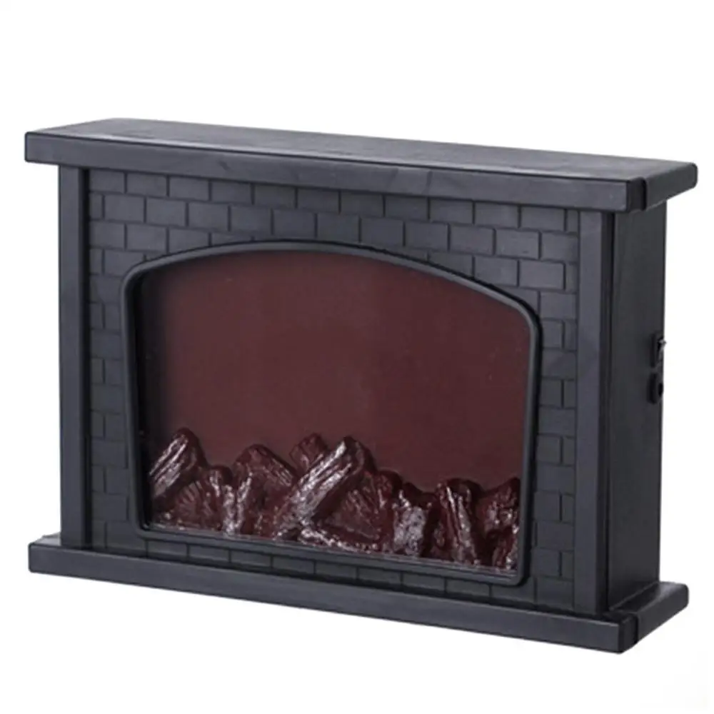 

LED Fireplace Lamp Lantern Lighting Realistic Moving Flameing Effect Table Plates Flame-Free Decoration Night Light Decorative