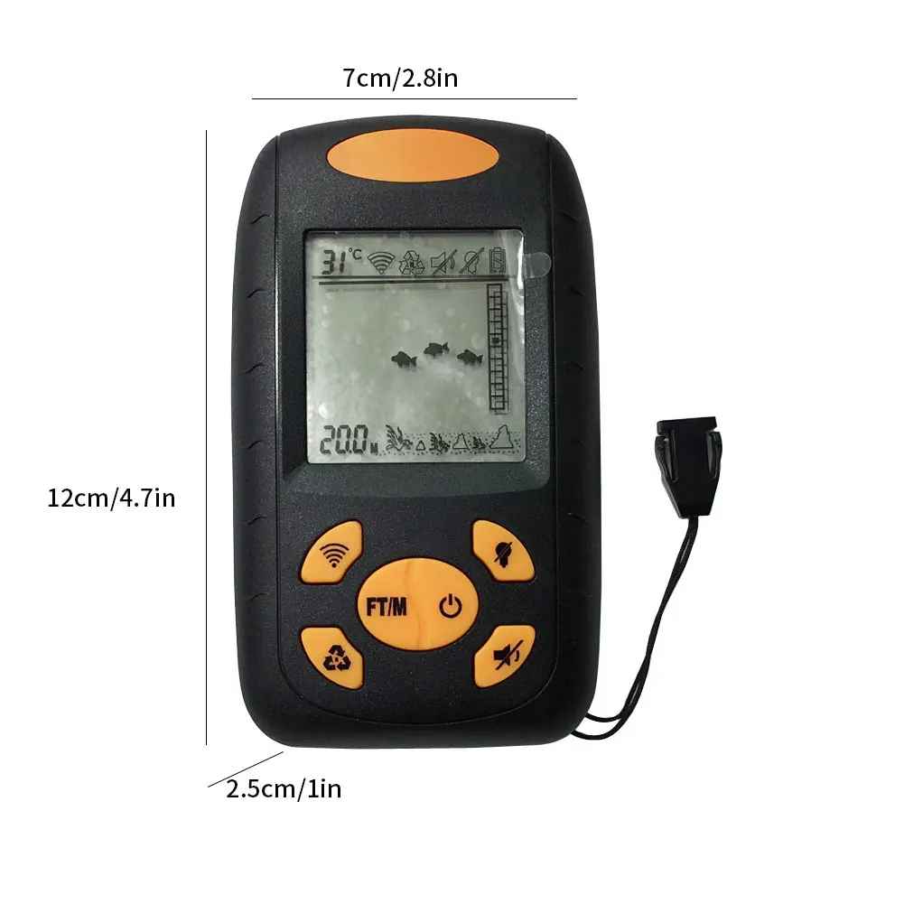 

Handheld Fish Finder Portable Fish Detection Sonar Sensor Finder Underwater Transducer Fishing Accessory For Outdoor Fishing