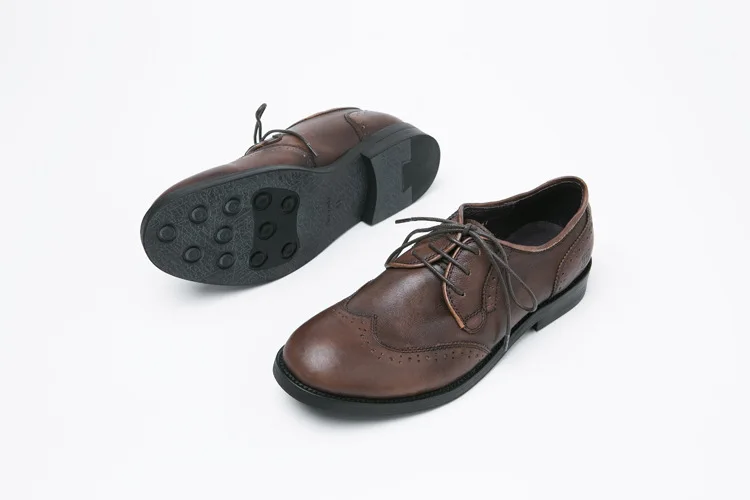 

Spring and autumn new fashion casual shoes breathable retro versatile trend men's shoes outdoor hand make Carved Loafers