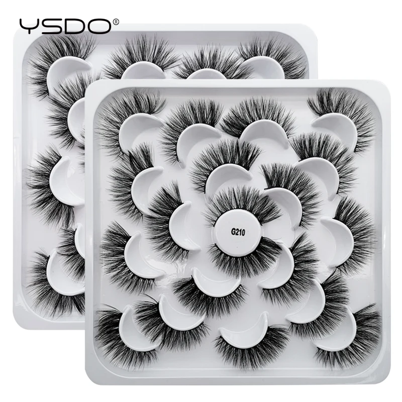 YSDO, 5/710 пар, норковые ресницы, макияж, искусственные 3d норковые ресницы, ручная работа, объемные ресницы, искусственные ресницы, maquillaje, натуральные накладные ресницы