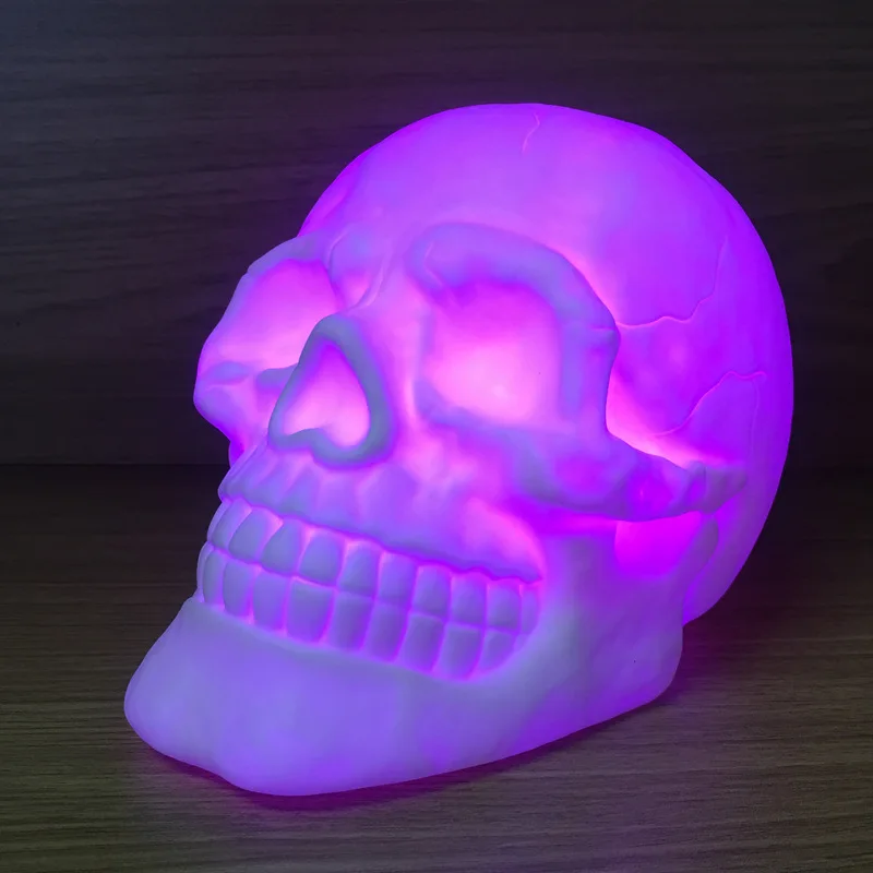 

Skull colorful silicone pat lamp LED charging personality nightlight colorful