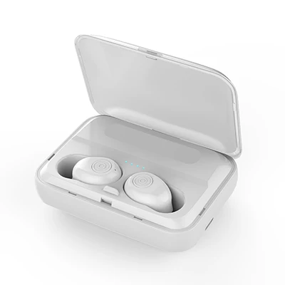 White Беспроводные наушники Bluetooth 5,0 F9 TWS, беспроводные Bluetooth наушники, светодиодный дисплей, 2000 мАч, внешний аккумулятор, игровая гарнитура с микрофоном - Цвет: White