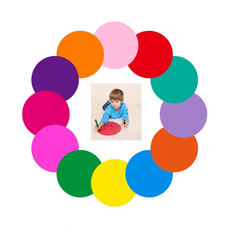 Dry Erase Circles 12 Pcs -White Board Marker Removable Vinyl Dots Sticker Set(11inch) Perfect for Classrooms Offices and Home