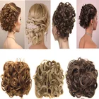 Buqi 7 видов цветов короткие синтетические волосы Большой Пучок шиньон два пластиковых гребня заколки для наращивания волос Аксессуары для взрослых женщин