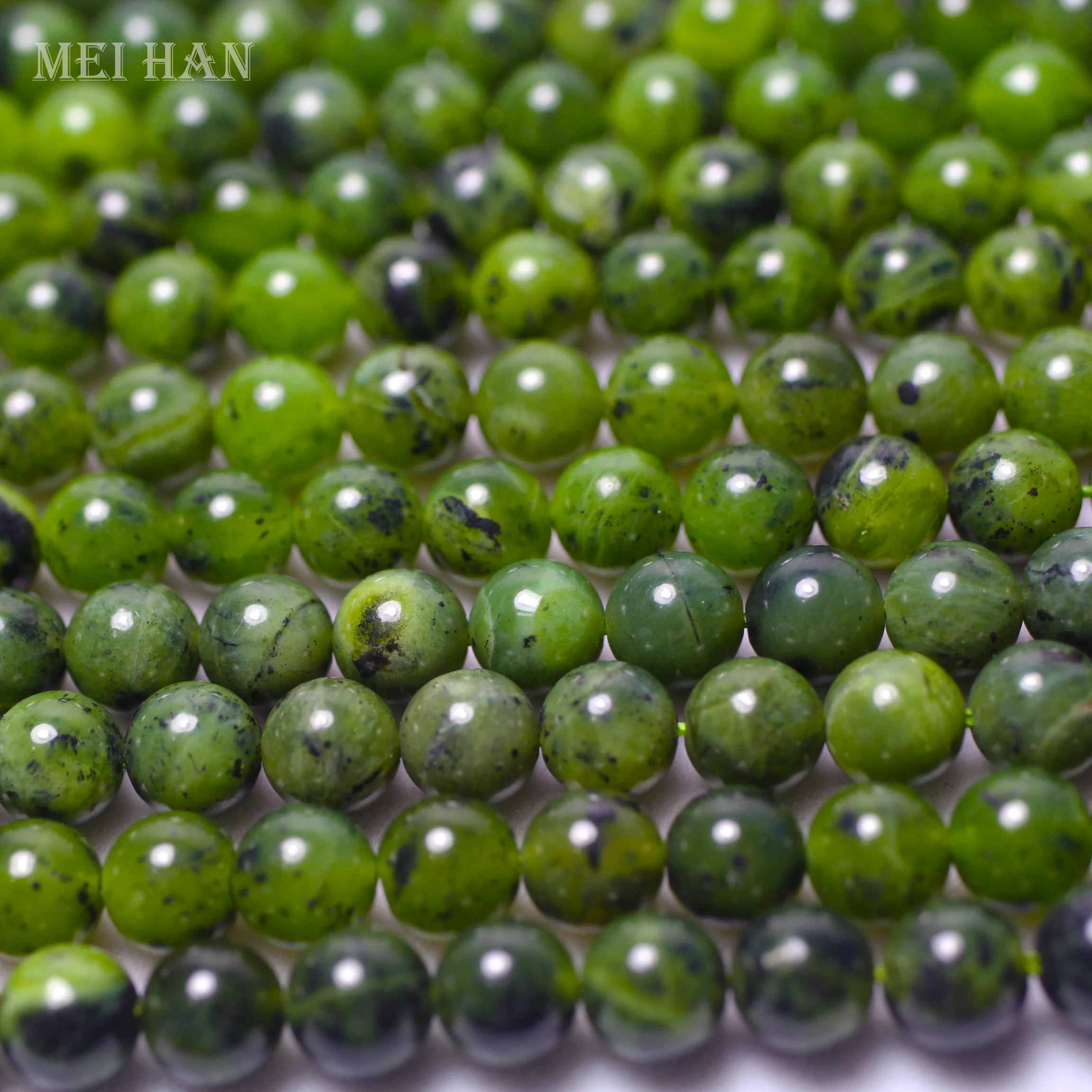 Оптовая продажа (2 нити/комплект/40 г) натуральные 6-6 5 мм канадский жадеит нефрит