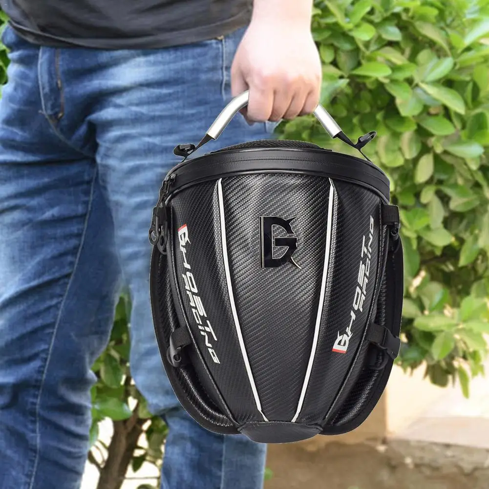

Мотоциклетный рюкзак, водонепроницаемая кожаная сумка на заднее сиденье мотоцикла