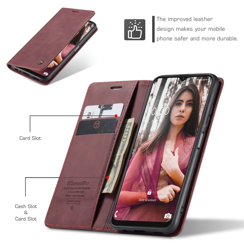 

Durable Phone Wallet Leather Cover For Samsung Galaxy A22 5G Case Magnetic Flip Cover For GALAXY A22 Stand Card Pocket Cases