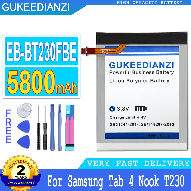 

5800mAh GUKEEDIANZI Battery EB-BT230FBE For Samsung GALAXY Tab 4 Nook 8.0 T230 T231 T235 SM-T230 SM-T231 SM-T235 Tab4