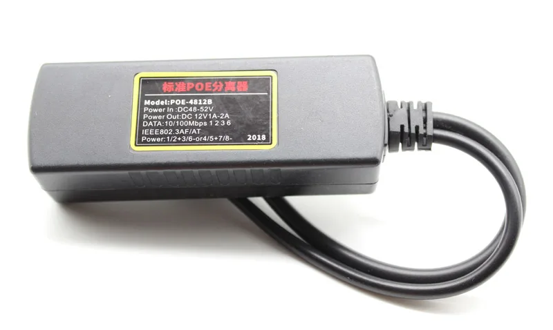 X2pcs разделитель POE IEEE 802.3AT Стандартный 12V/1A-2A DC Выход DC48-52V Вход для CCTV ip-камера