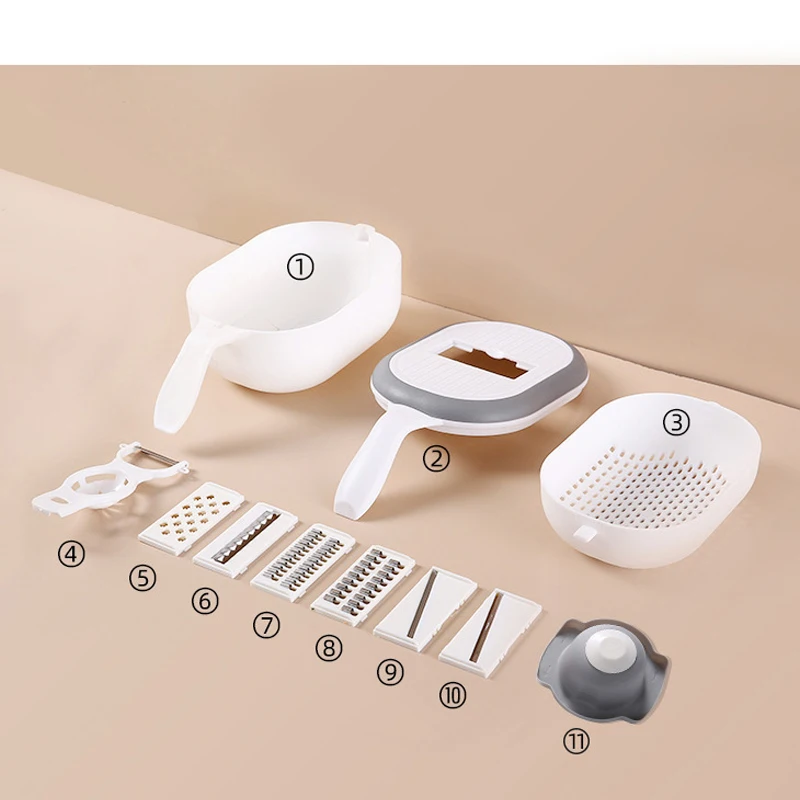 new multifunctional chopper vegetable cutter fruit slicer grater shredders drain basket slicers gadgets kitchen accessories free global shipping