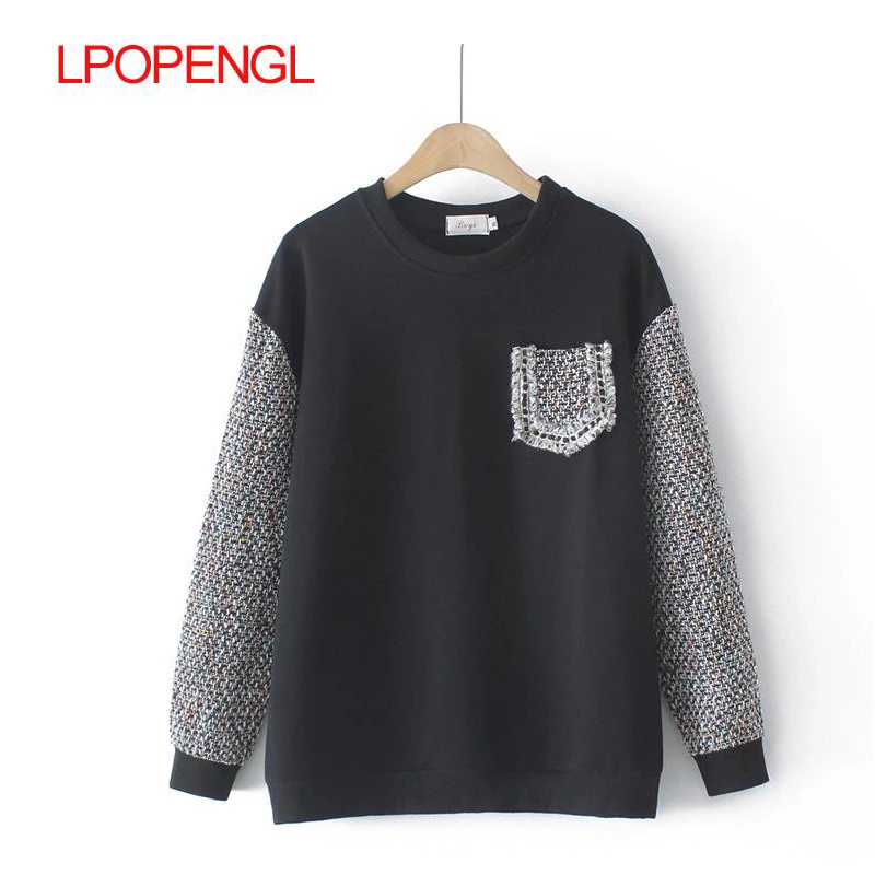 

Women's Hoodie Spring O-neck Sweatshirts 2021 New Loose Jacket Plus Size Top Female Casual Coat Vintage Mixed Colors Clothes