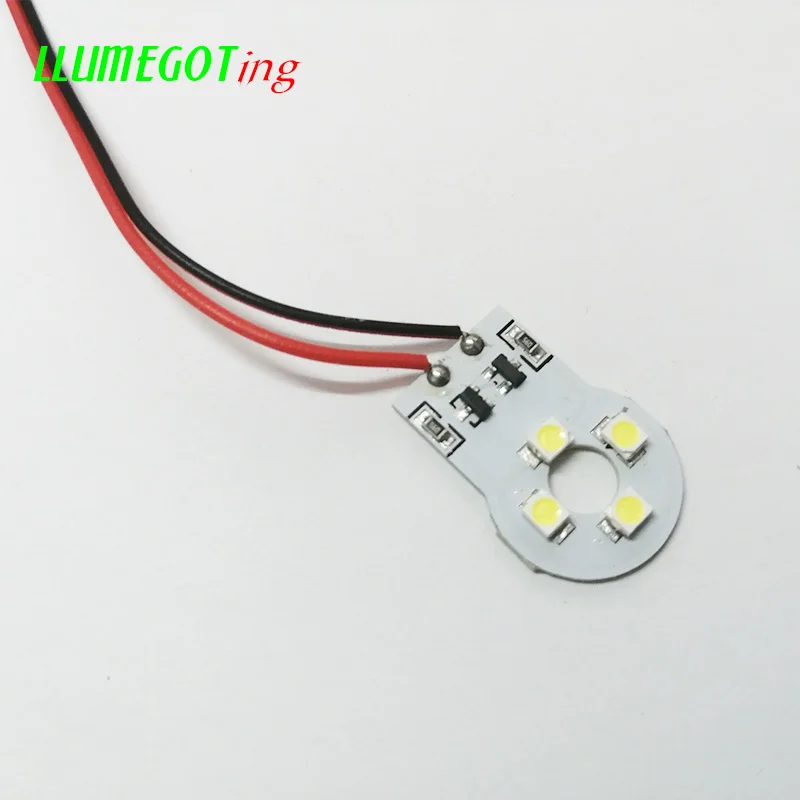 50 шт. панельные лампы с чипом 4x3528 SMD на плате, различные цвета, без полярности, AC DC, 6 в, 6,3 В, пинбол, игровая машина, светодиодные лампы
