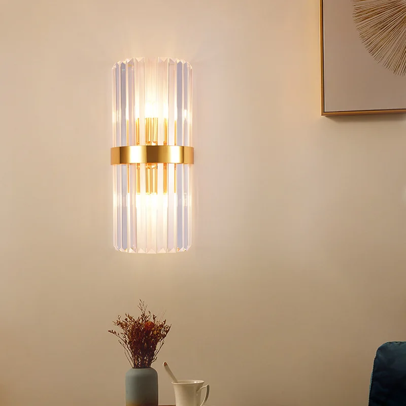 

Светодиодные Настенные светильники с кристаллами в скандинавском стиле для спальни, прикроватное украшение, современное настенное бра для...