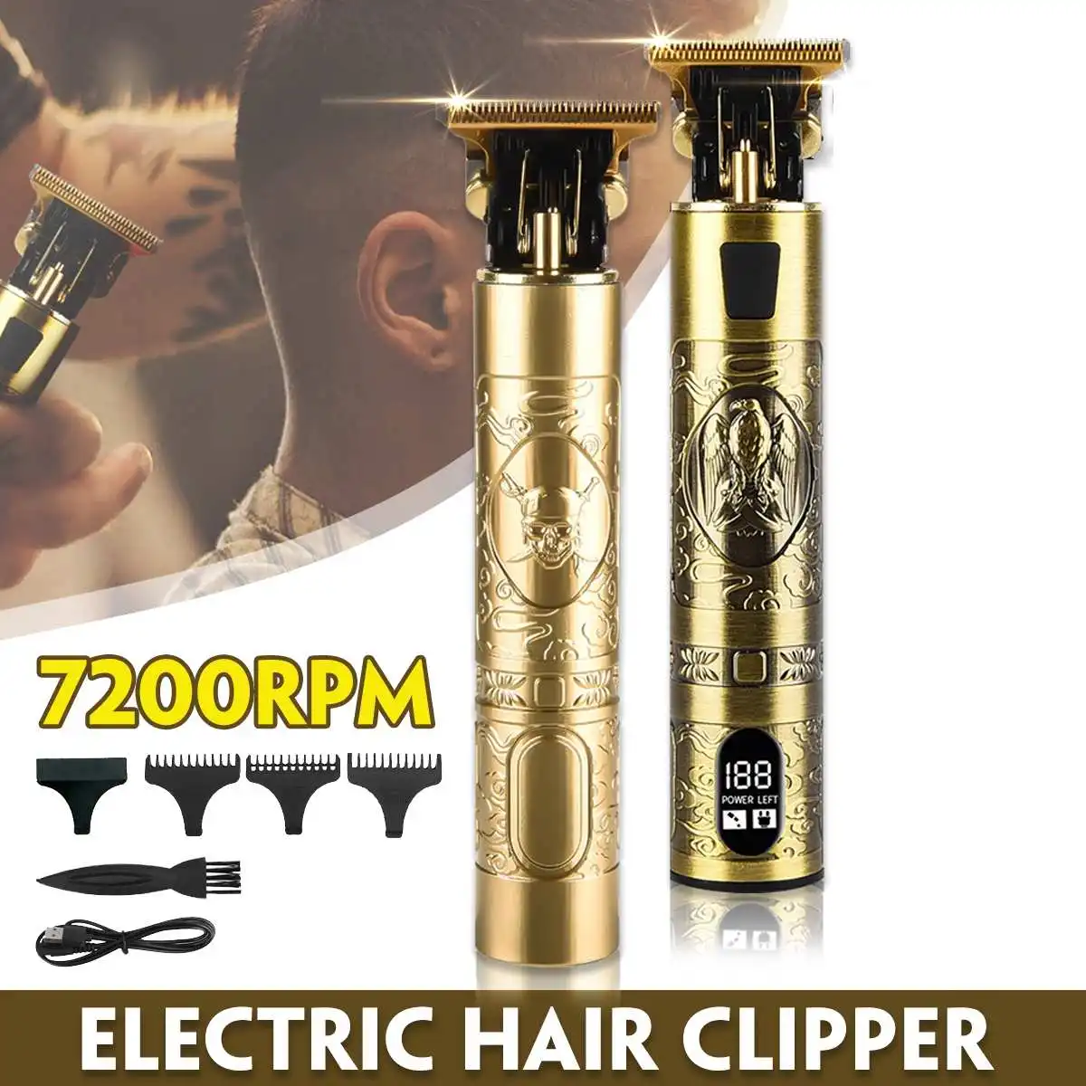 

Машинка для стрижки волос 3 в 1, профессиональный триммер T-образной формы для мужчин