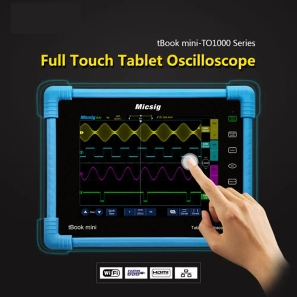

Micsig Digital Tablet Oscilloscope TO1152 150MHz 2CH 1G Sa/s real-time sampling rate automotive Oscilloscopes kit NEW