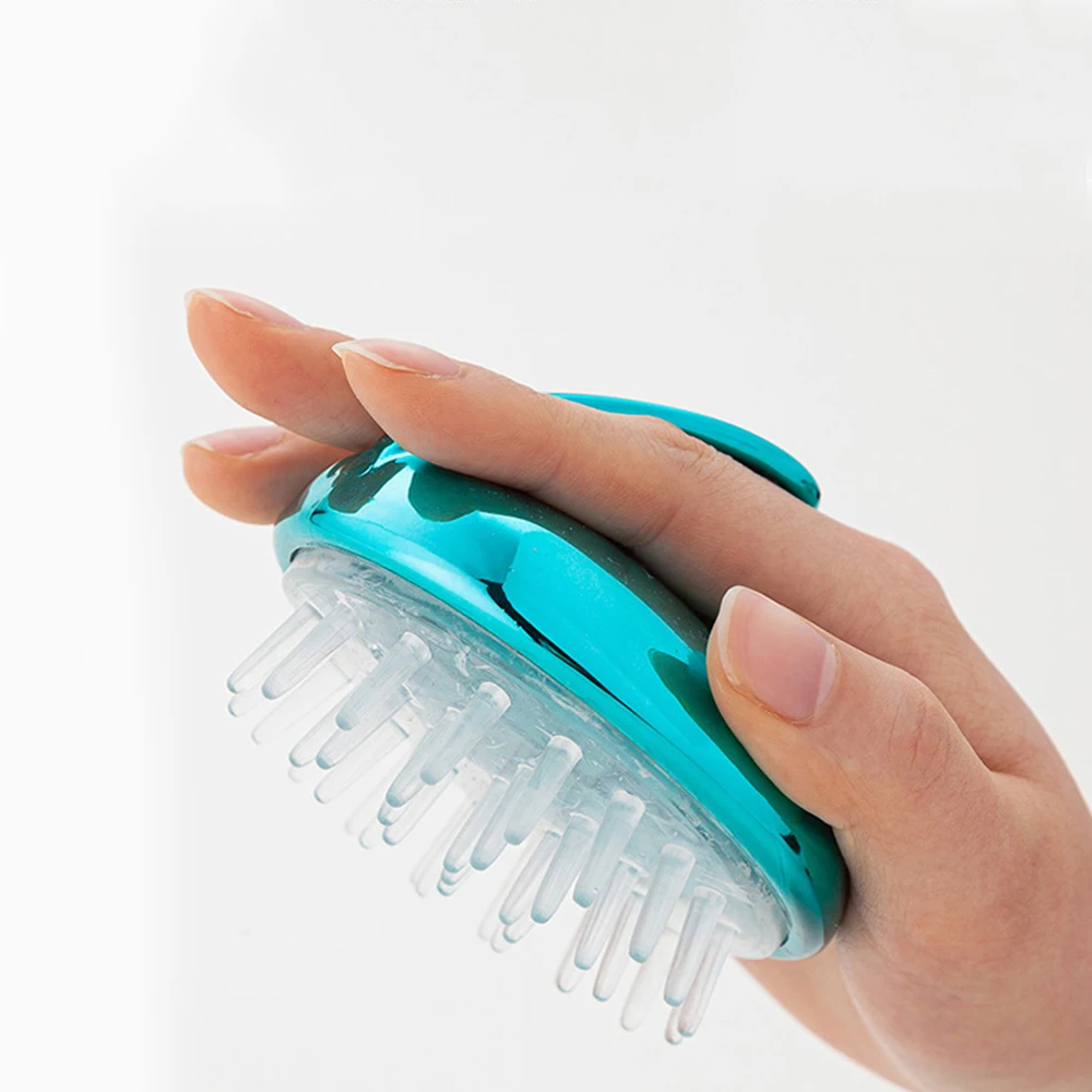 

Spa Slimming Massage Brush Silicone Head Body Shampoo Scalp Massage Brush Comb Hair Washing Comb Shower Bath Brush