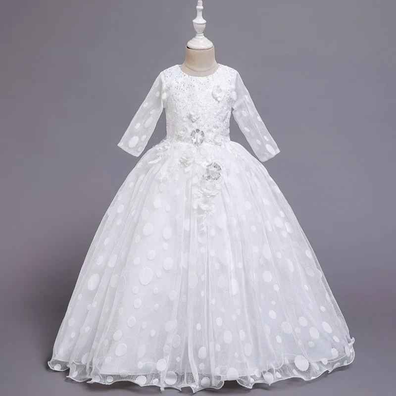 Платье с длинным рукавом и вышивкой в британском стиле | Свадьбы торжества