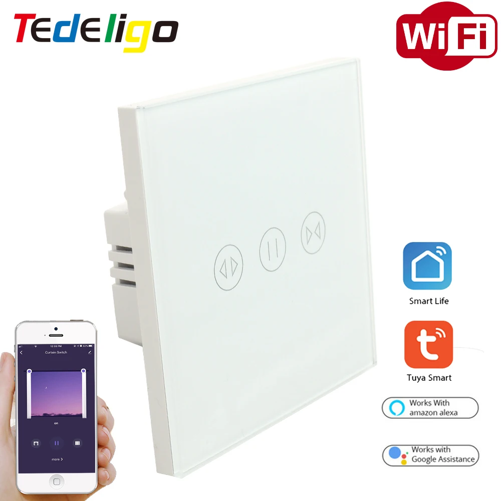 Wi Fi переключатель для штор Tuya рулонные жалюзи умного дома затвор электрический