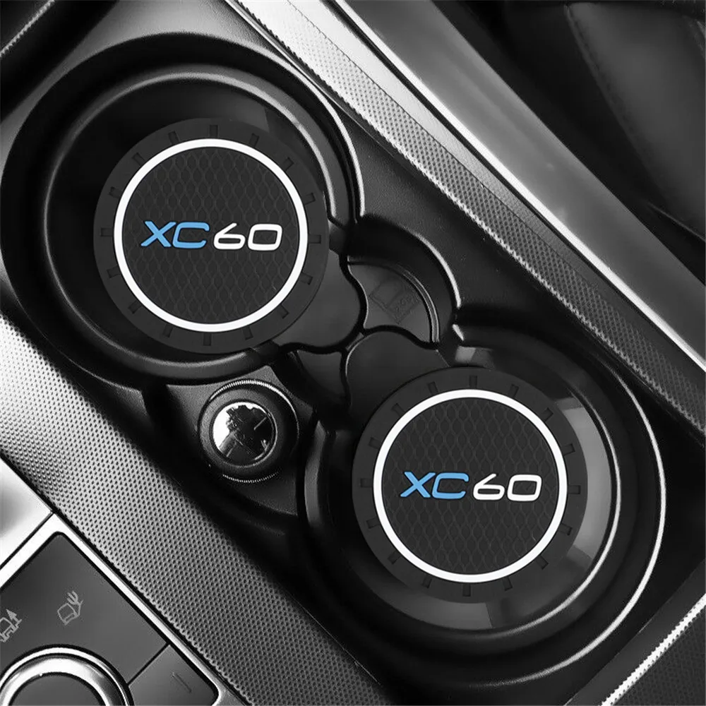 2 шт. Авто слот для чашки воды нескользящий коврик аксессуары Volvo XC60 автомобиля