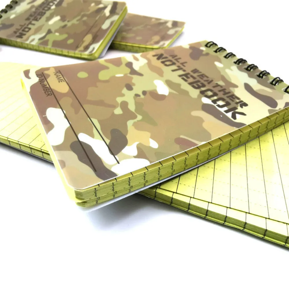 

Travel Portable Notebook Outdoor Rain Waterproof Notebook Training Writing Paper Tactical Note Book Journal Planner Agenda