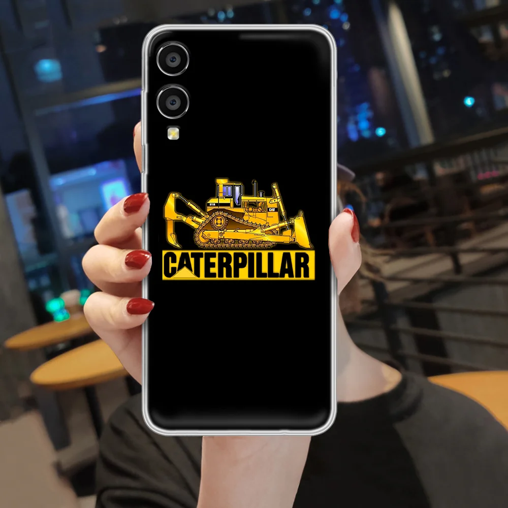

Caterpillar car Phone Case hull For HUAWEI honor nova v 5 7 8 9 10 20 30 C A X Lite Pro transparent back pretty hoesjes trend