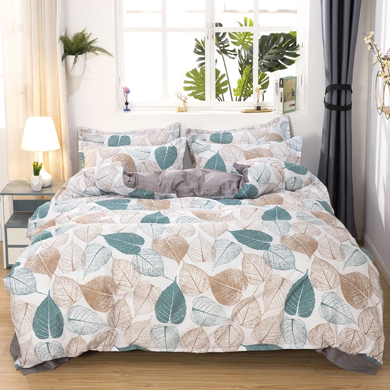 

Leaf Pattern Bedding Set, Duvet Cover Pillowcase 3pcs200x200,220x240 Quilt Cover, King Size Bed Sets