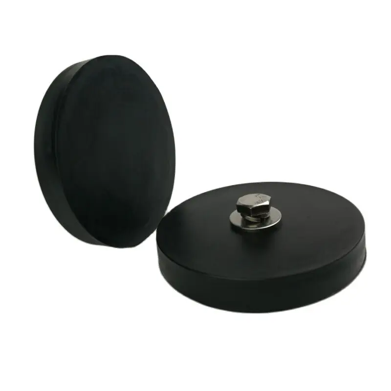 2 шт. D88mm сильный горшок из Неодимового Магнита с резиновым покрытием M6 M8 M10