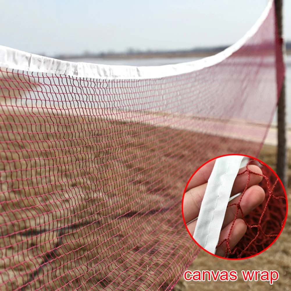 

Portable Professional Standard Badminton Net Durable Indoor Outdoor Sports Volleyball Tennis Training Square Nets Mesh