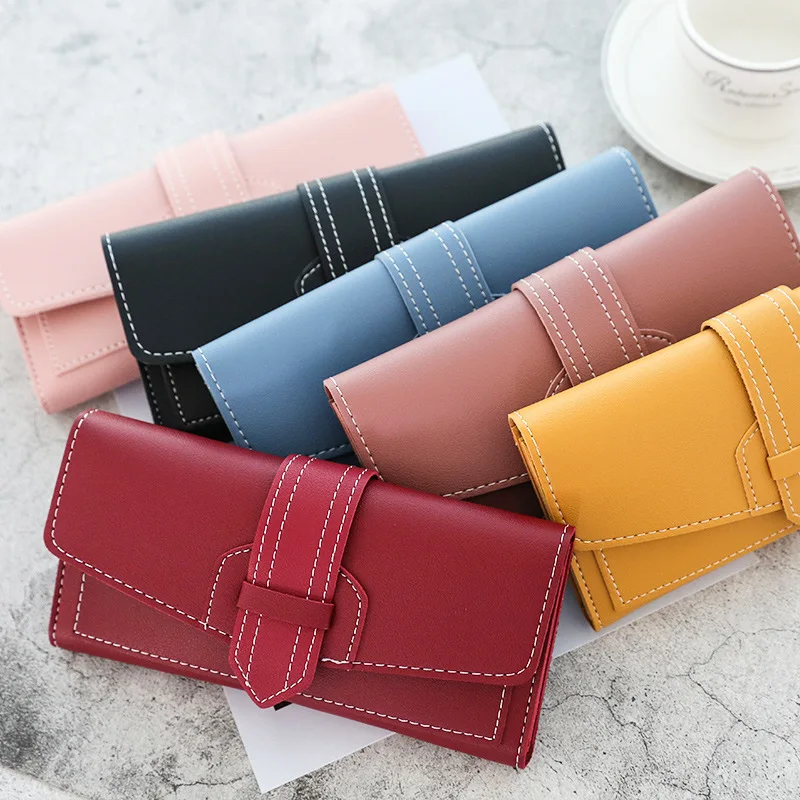 Fashion Long Women's Wallet Female Purses Coin Purse Card Holder Wallets Pu Leather Clutch Money Bag Purses Card Holder Wallet