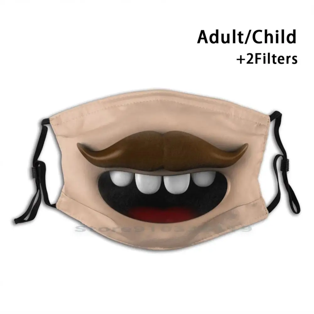 

Многоразовая маска с принтом в виде усов на руль, фильтр Pm2.5, маска для лица, милая детская маска для рта, Imrobstephens, Satansbrand